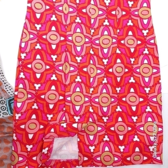 Mudpie Red Gold Embroidered Dress Sz M - Picture 2 of 16